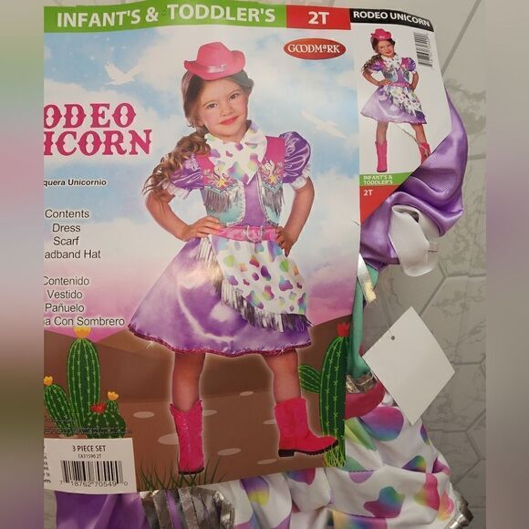 Rodeo Unicorn Girls Halloween Costume Size Infant 2T - Picture 4 of 5